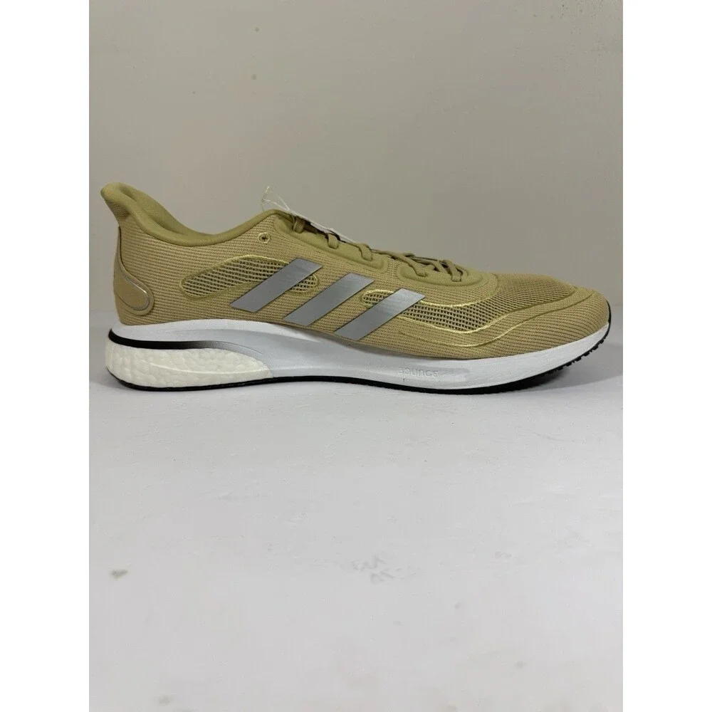 Size 16-Men’s adidas Supernova Running Shoes Gold White Running Shoes FX7414 NEW